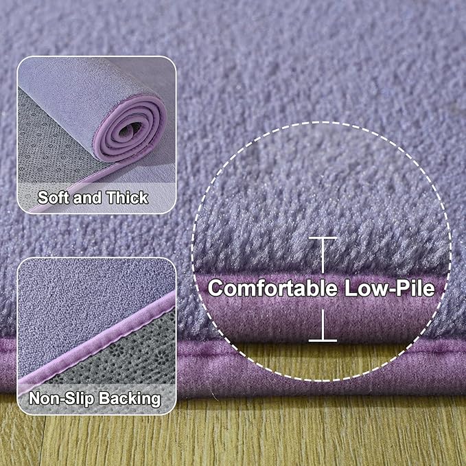 Amearea Large Modern Area Rugs for Bedroom Living Room, 5x8 Feet Purple - Image 3