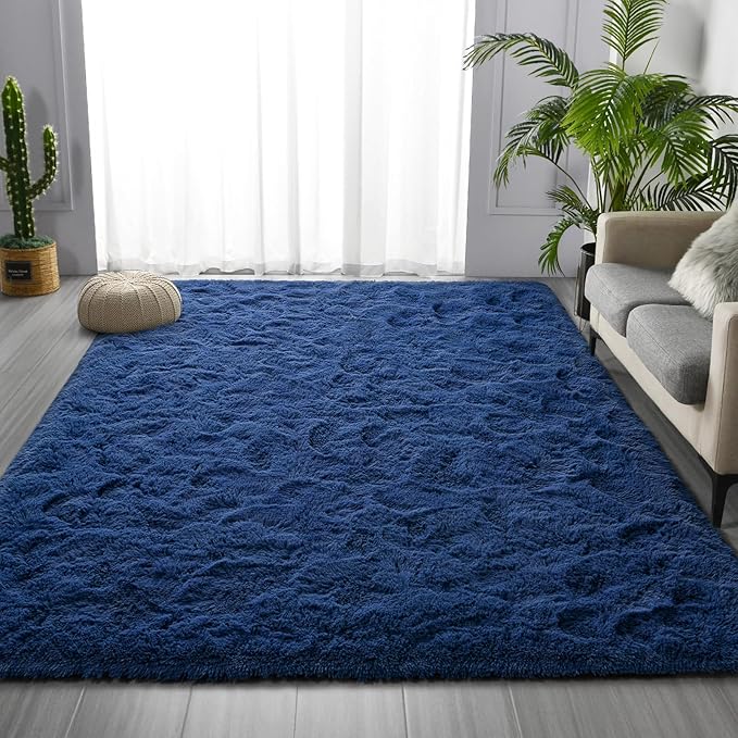 Deerhoo Large Shag Area Rugs 8 x 10, Plush Fuzzy Rugs - Image 3