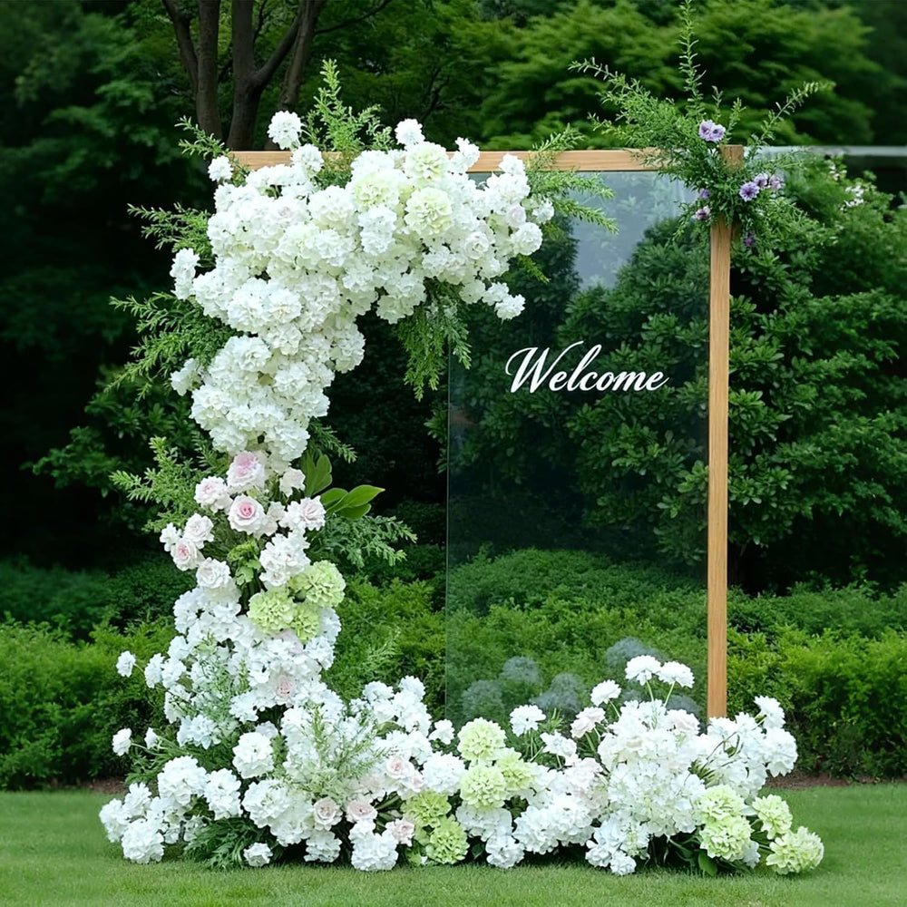 100 Pcs Faux White Hydrangea Artificial Flowers Bulk Fake Flowers