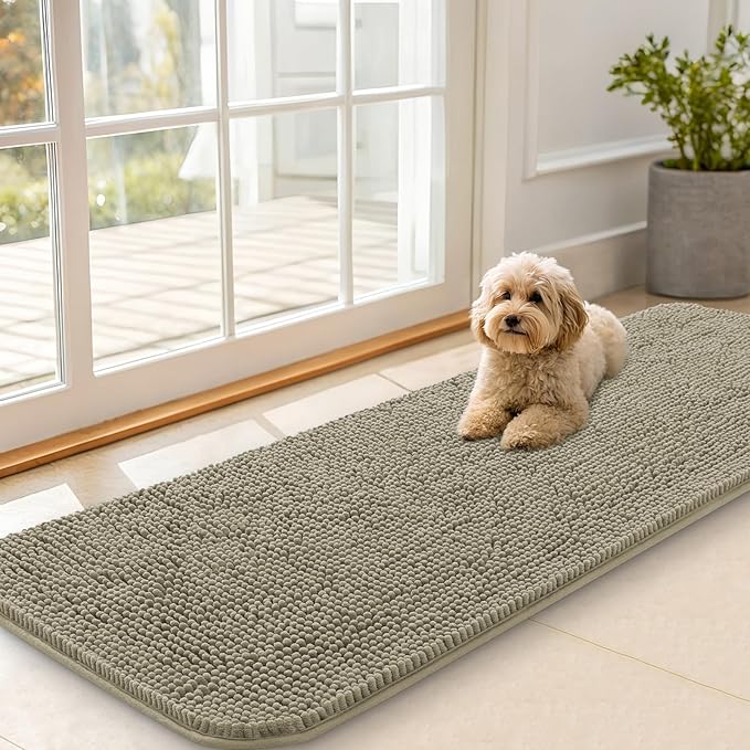 OLANLY Dog Door Mat for Muddy Paws 59x20, Absorbs Moisture and Dirt, Absorbent by OLANLY