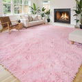 Area Rugs 10x14 Living Room, Shaggy Carpet Soft Plush Furry Bedside Rug Large by Junhejiamei