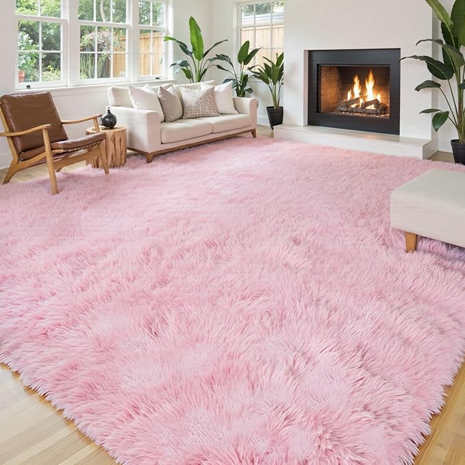 Rugs for Living Room 6x9, Alfombras para Salas Fluffy Shag Large Fuzzy Plush - Image 4