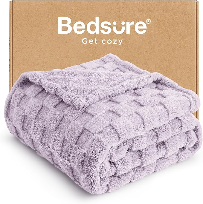 Bedsure GentleSoft Lavender Fog Twin XL Blanket by BEDSURE