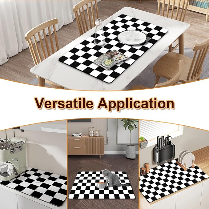 Dish Drying Mat for Kitchen Counter, Absorbent and Stain-Resistant Countertop - Image 6