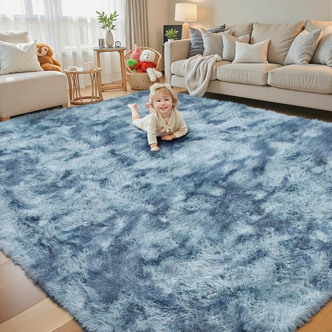 Super Soft Shaggy Area Rugs for Bedroom 4x6 Feet, Shaggy Plush Living Room Shag - Image 7
