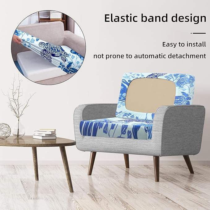 8Pcs Stretch Patio Cushion Covers, Outdoor Couch Covers Replacement, Outdoor - Image 5