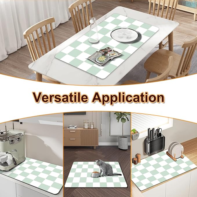 Dish Drying Mat for Kitchen Counter, Absorbent Stain-Resistant Countertop - Image 6