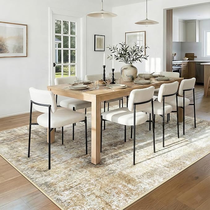 Washable Area Rugs 6'x8' Non-Slip Modern Abstract Soft - Image 3