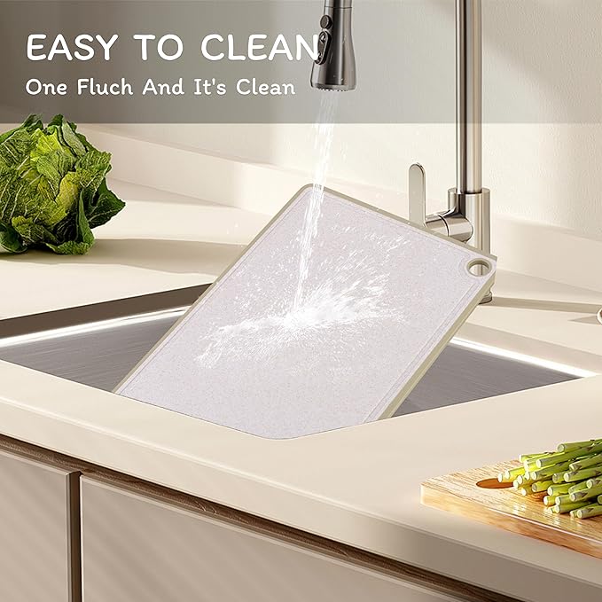 Cutting Board for Kitchen, Wheat Straw Fiber Cutting Board, Dish Washer Safe - Image 5