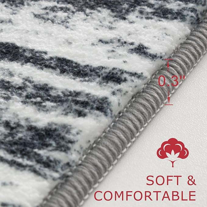 KOZYFLY Modern Abstract Small Area Rugs, 2x3 Washable Kitchen Rug Non-Slip Soft - Image 4