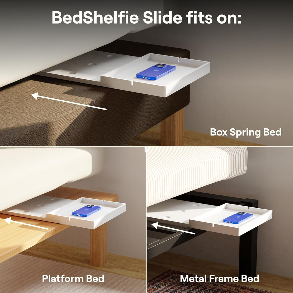BedShelfie Bedside Shelf for Dorm Room Bunk Bed & Top Bunk, College Dorm ...
