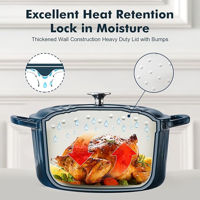 SENSARTE Enameled Cast Iron Dutch Oven Pot - Image 4
