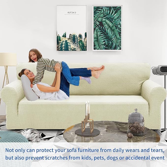 ZNSAYOTX 1 Piece Jacquard Chair Slipcovers - Image 2
