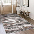 Lansny Modern Abstract 4x6 Living Room Washable Rug Non-Slip Soft Bedroom Area by lansny