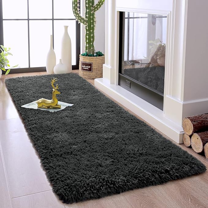Chicrug Soft Runner Rugs for Bedroom Living Room Plush Fluffy Rug 2x6 Feet - Image 2