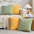 Fancy Homi Set of 4 Spring Boho Decorative Throw Pillow Covers 26x26 Inch by Fancy+Homi