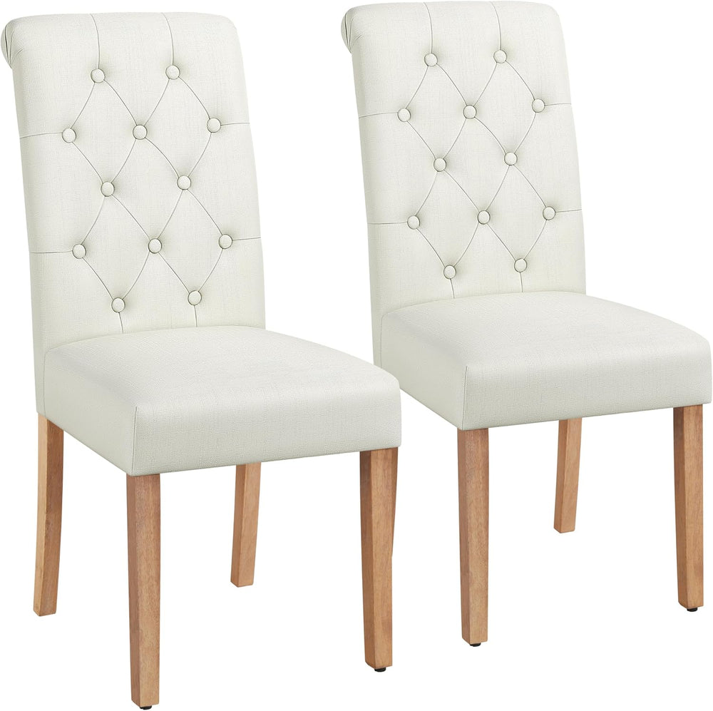 Yaheetech Dining Chairs Set of 2 Fabric Upholstered Dining Room Chairs with B...