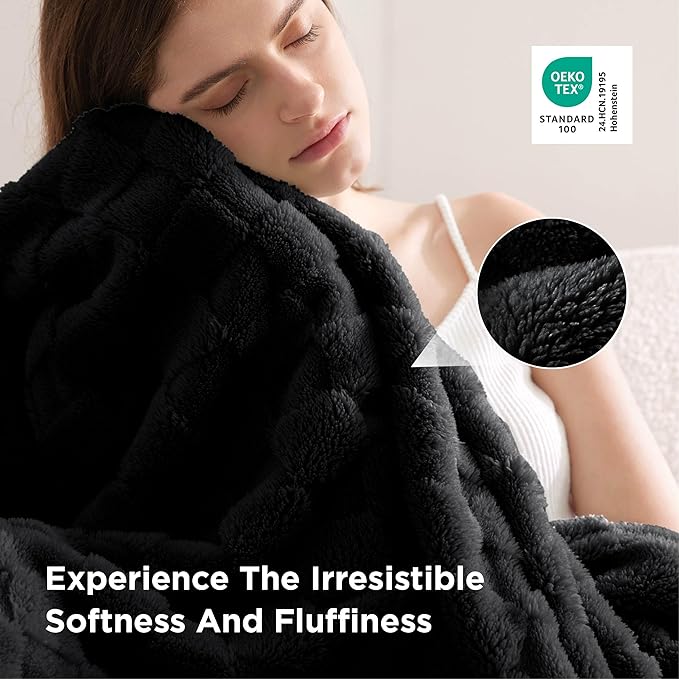 Bedsure GentleSoft Black Throw Blanket - Image 5