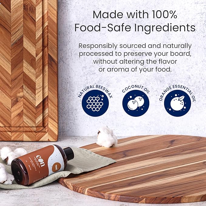Teakhaus Cutting Board and EON Cutting Board Oil Set - Image 7