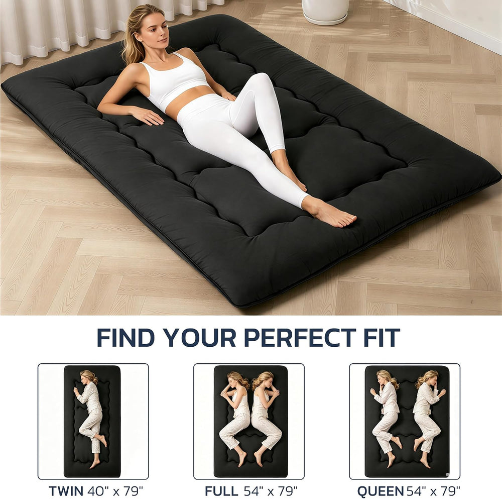 Simple Deluxe 4-Inch Twin Tatami Mattress, Japanese Futon Foldable Mattress w...