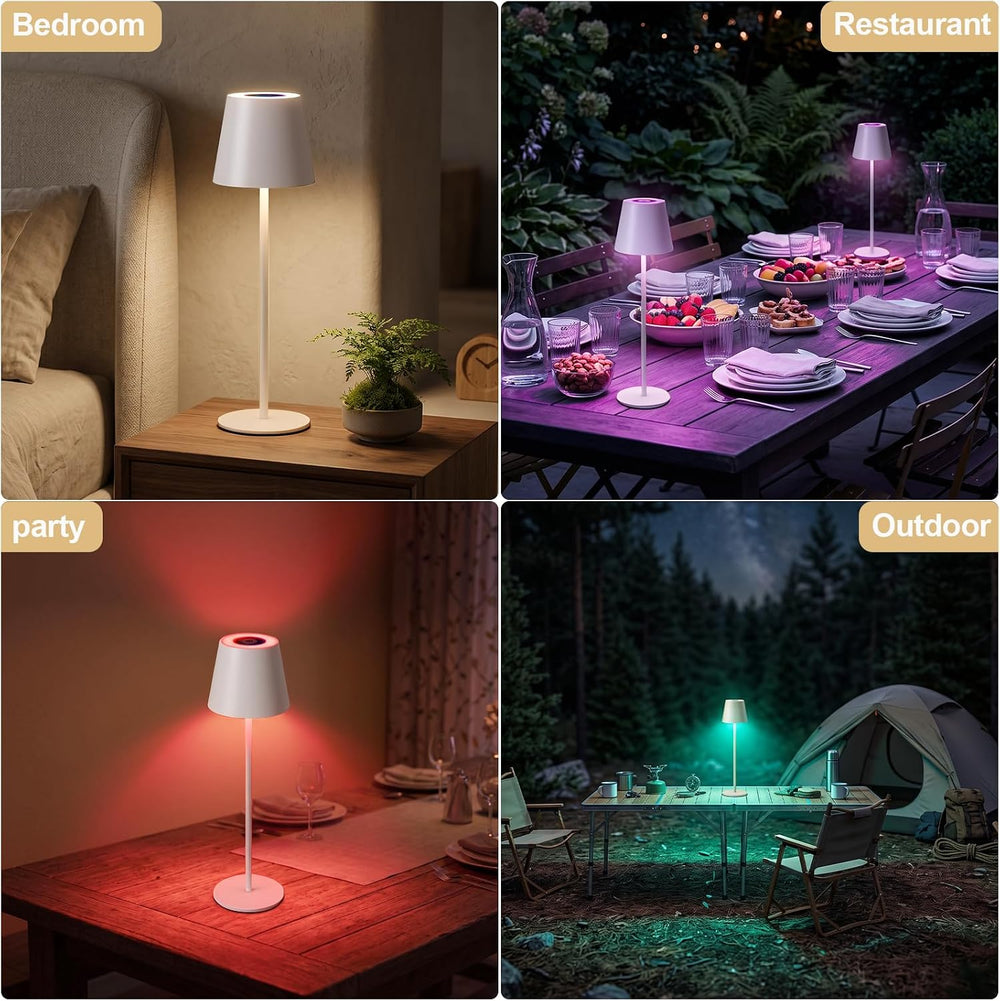 4 Pack Cordless Table Lamp Rechargeable White