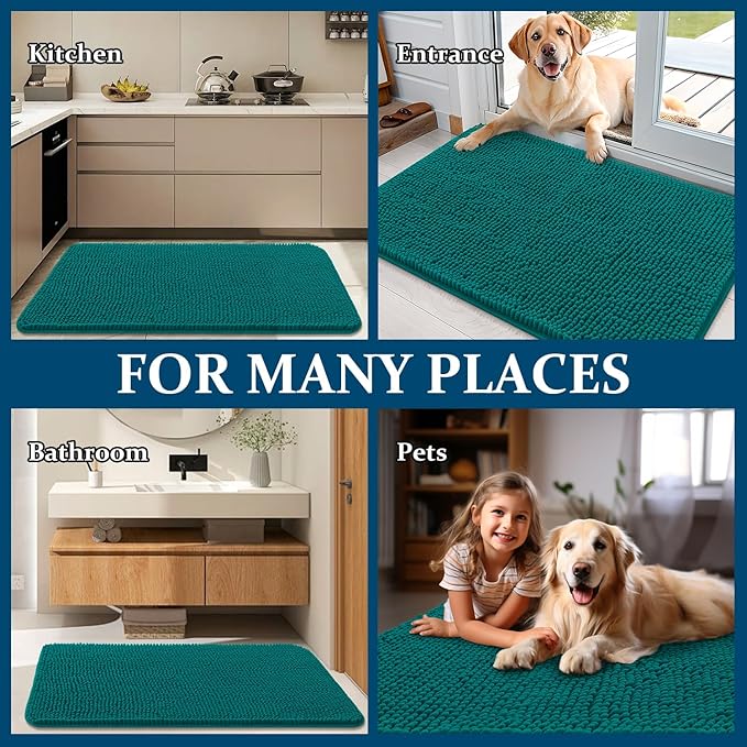 OLANLY Dog Door Mat for Muddy Paws 47x20, Absorbs Moisture and Dirt, Absorbent - Image 8