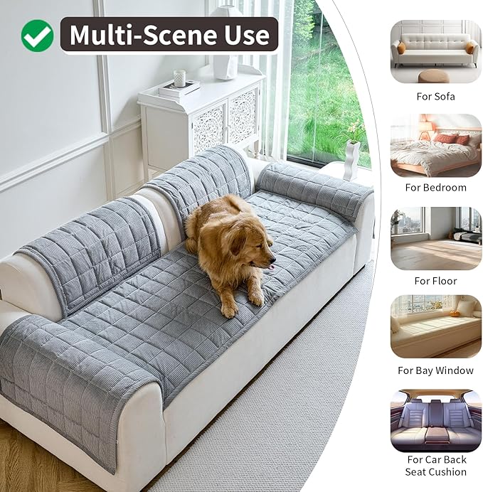 Couch Covers for Dogs Washable, Non Slip Couch Covers for Loveseat Sofa Pet - Image 6