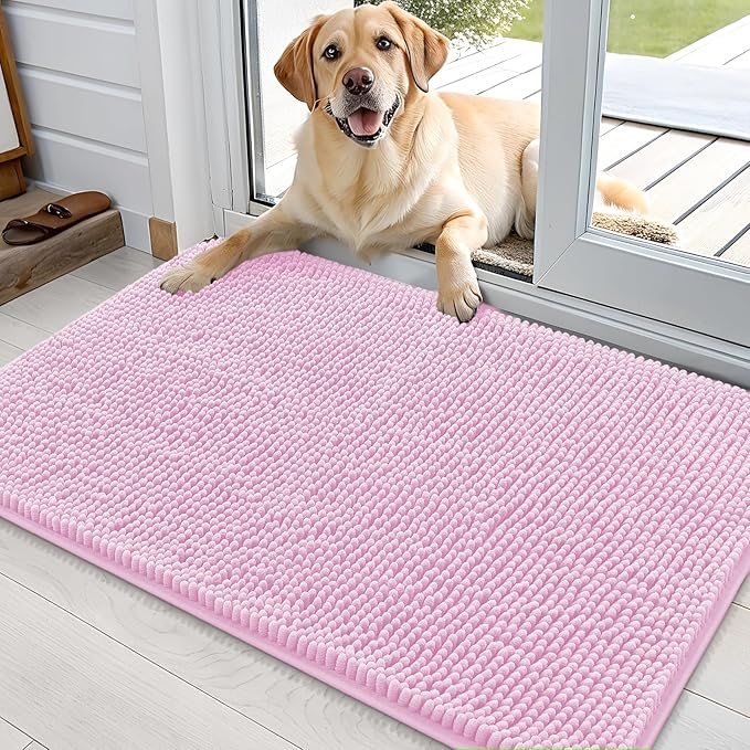 OLANLY Dog Door Mat for Muddy Paws 35x24, Absorbs Moisture and Dirt, Absorbent by OLANLY