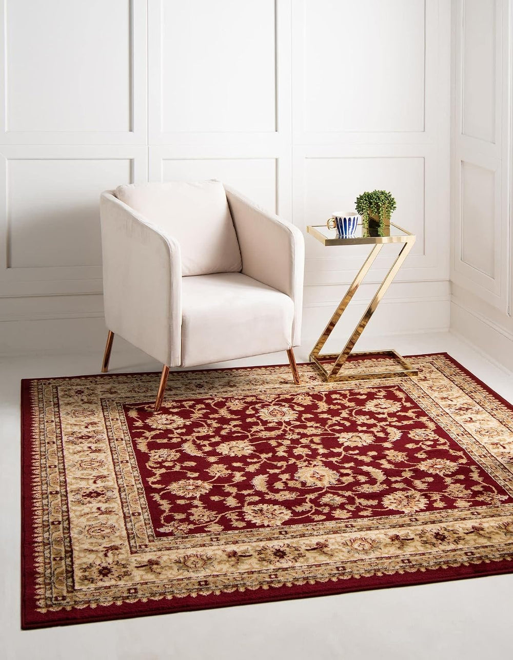 Unique Loom Voyage Collection Area Rug - St. Louis (7' 1" Square Red...