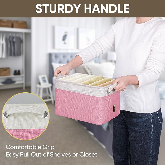 BALEINE 3 Pack Fabric Closet Storage Bins - Image 9