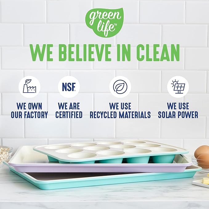 GreenLife Bakeware 18” x 13” Half Cookie Sheet Baking Pan, Non-Toxic PFAS-Free - Image 7