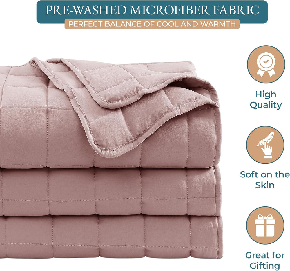 Casa Platino Blanket Queen Size, Down Alternative Quilted - Sepia Rose
