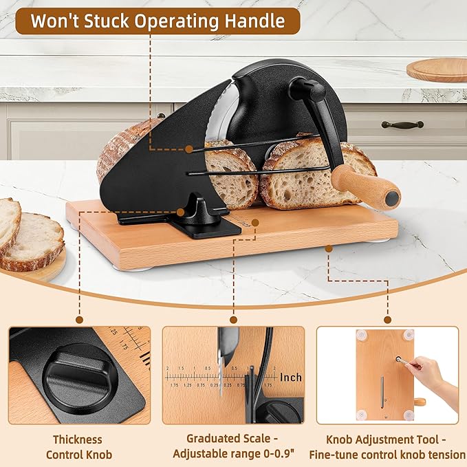 CAWIU Upgraded Manual Bread Slicer