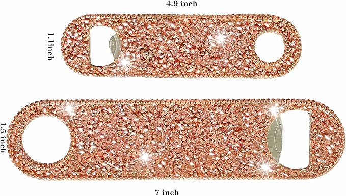 Rose Gold Beer Bottle Opener Diamond Bling Beer Bottle Opener - Image 5