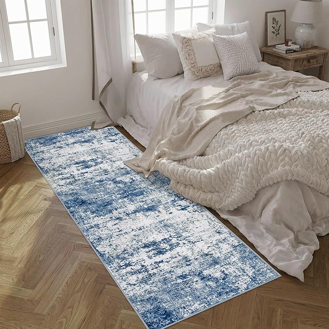 2.6'x8' Runner Rug Washable Rug;Modern Abstract Soft Thin Runner Rug ...