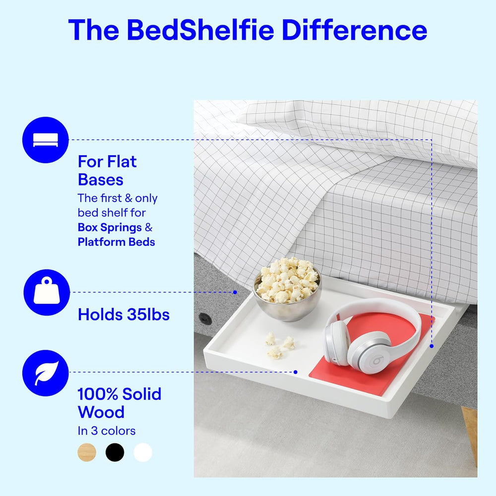 BedShelfie Bedside Shelf for Dorm Room Bunk Bed & Top Bunk, College Dorm ...