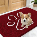 OLANLY Dog Door Mat for Muddy Paws 24x16, Paw Print Design, Absorbs Moisture by OLANLY