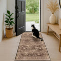 Brown 2x5 Entryway Runner Rugs, Small Runners by HazoHaus