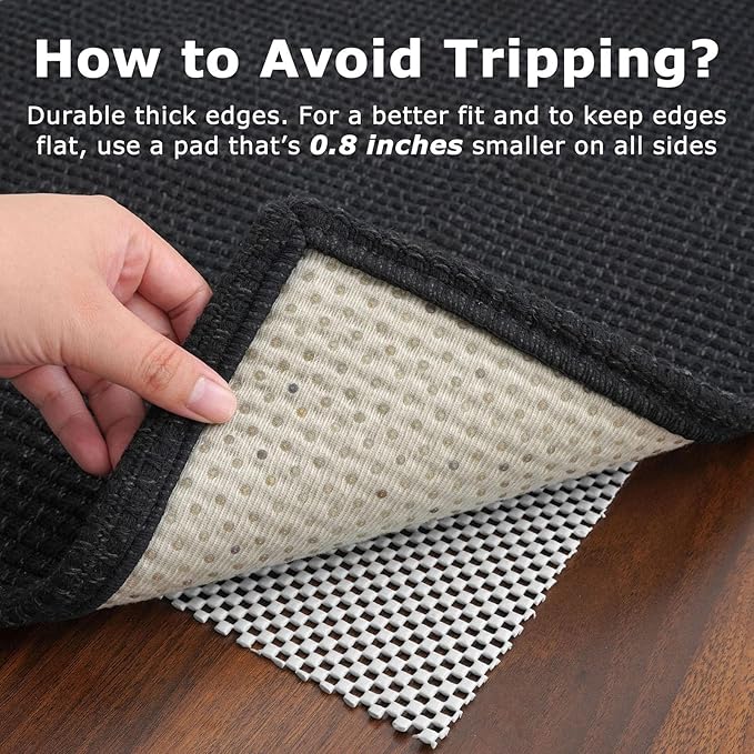 KOZYFLY Washable Area Rug 6x9 ft Rubber Backed Non Slip Rugs - Image 5
