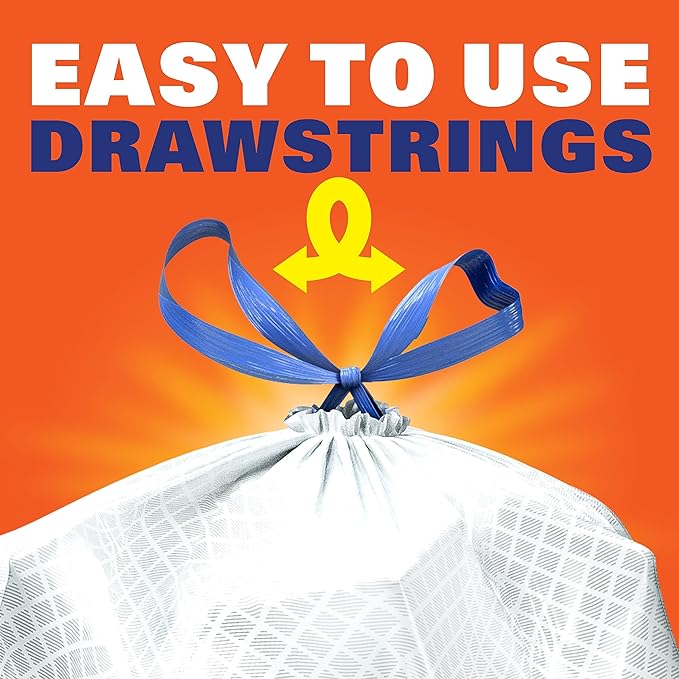 Hefty Ultra Strong 13 Gallon Trash Bags, Tall Kitchen Trash Bags 13 Gallon Size - Image 5