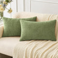 MIULEE Pack of 2 Couch Throw Pillow Covers 12x20 Inch Spring Soft Sage Green by MIULEE