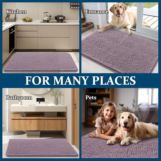 OLANLY Dog Door Mat for Muddy Paws 32x20, Absorbs Moisture and Dirt, Absorbent - Image 8