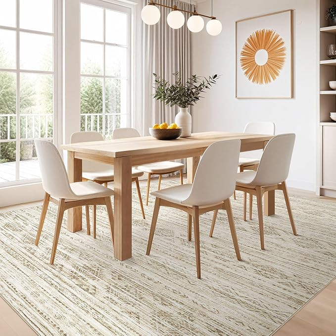 Nakagishi 5x7 Area Rugs Living Room: Washable Boho Large Neutral Modern Soft - Image 6