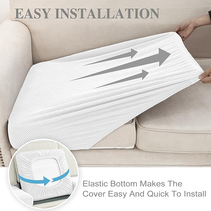 Couch Cushion Cover Chaise Lounge Cover Washable Separate Seat Chaise Couch - Image 5