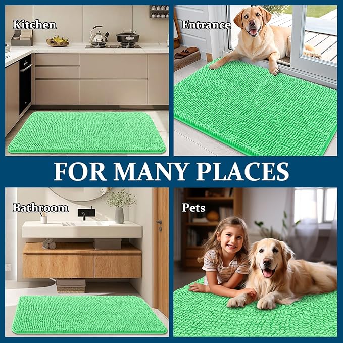 OLANLY Dog Door Mat for Muddy Paws 36x24, Absorbs Moisture and Dirt, Absorbent - Image 8