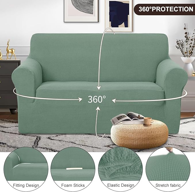 U-NICE HOME Loveseat Cover Stretch Couch Cover Sofa Cover Sofa Slipcover - Image 3