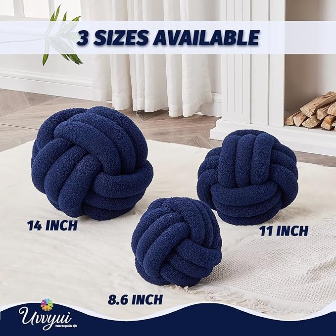 Uvvyui Knot Pillow Ball, Soft Home Decorative Pillows, Round Throw Pillow - Image 2