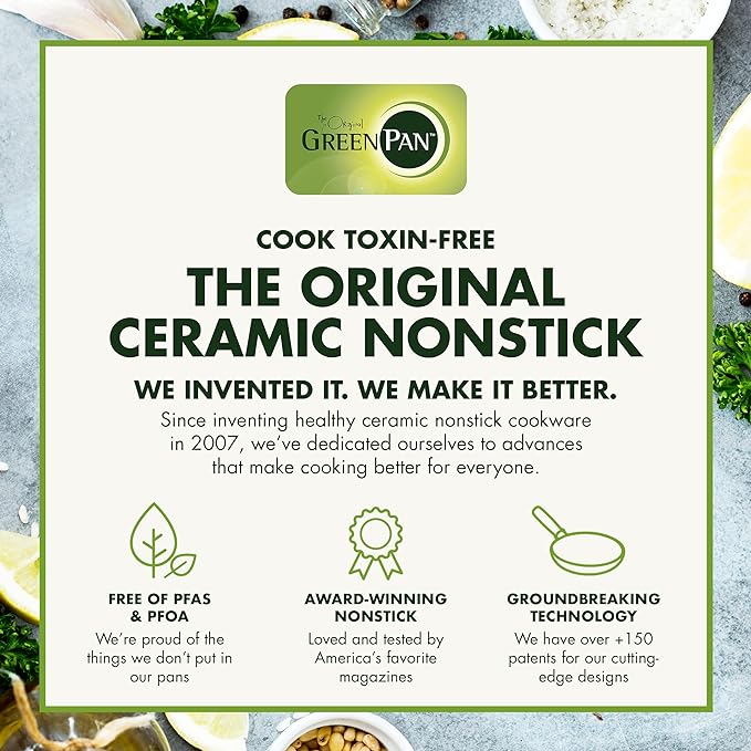 GreenPan Rio Healthy Ceramic Nonstick 12" Frying Pan Skillet, Dishwasher Safe - Image 4