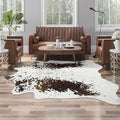 AROGAN Western Decor Faux Fur Cowhide Rug, 5.2 x 6.2 Feet Premium Animal Skin by AROGANAREARUG