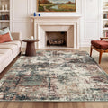 Rugflix 5x7 Area Rugs for Living Room, Washable Large Rug Stain-Resistant Low by RugflixAreaRugs